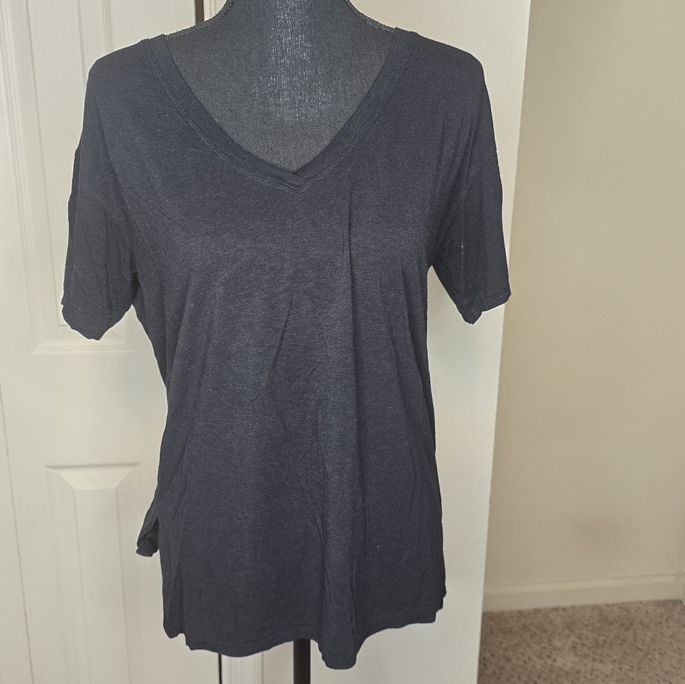 American Eagle Oversized Black Short Sleeve T Shirt/Tunic, Sz S